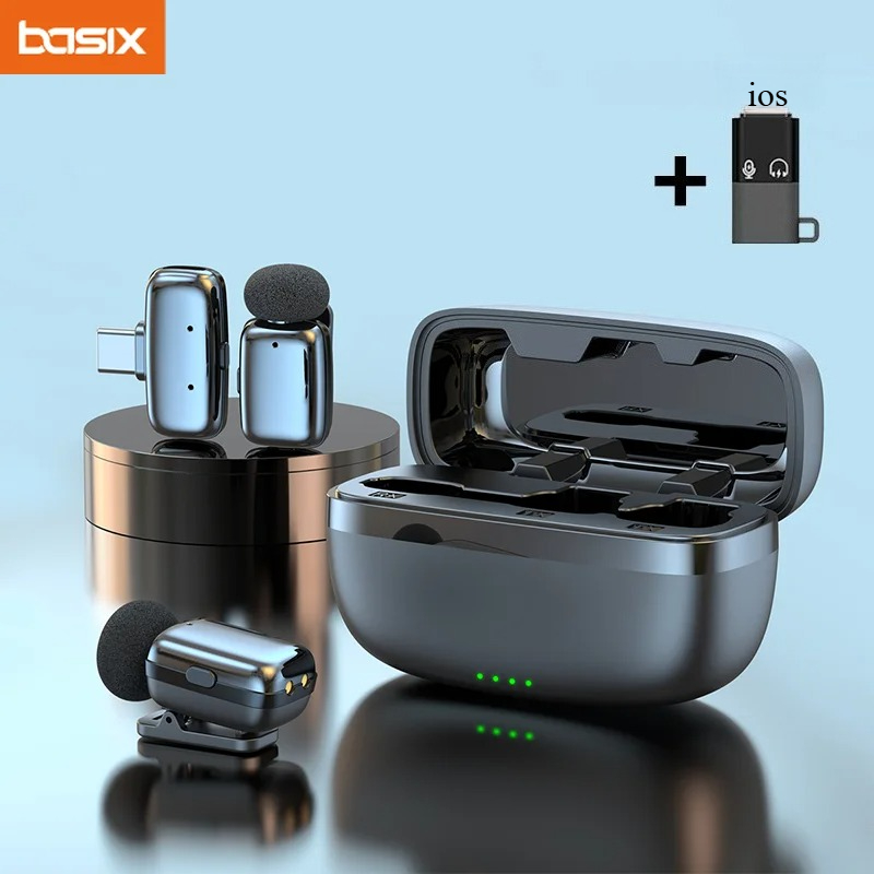 Phone Cases Case - Wireless Lavalier Microphone Set with Charging