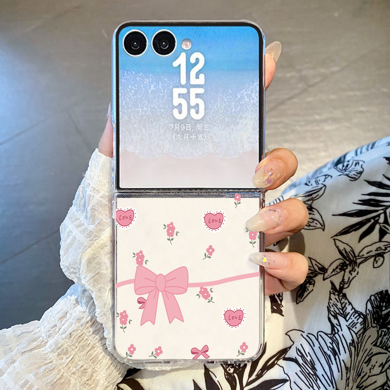 Phone Cases Z Fold 4 - Bowknot Printed Phone Case For Samsung