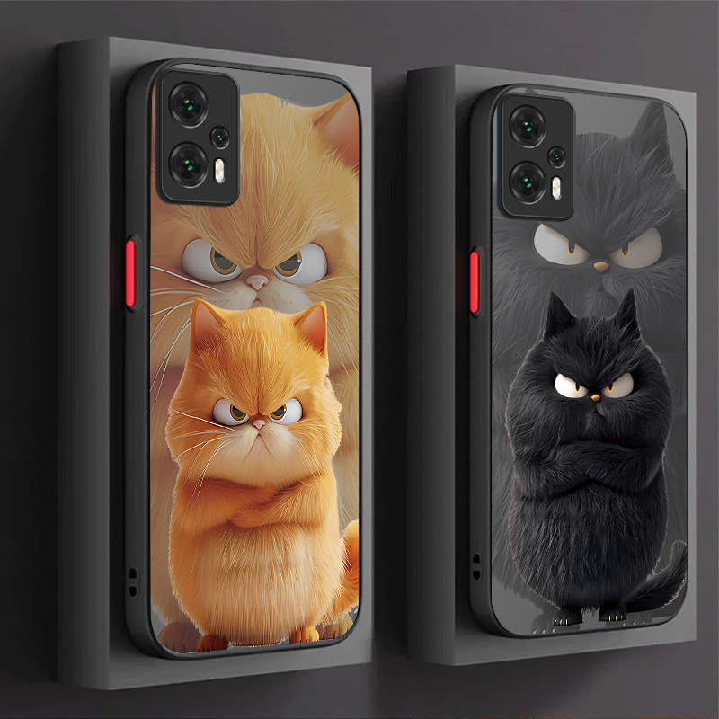 Cartoon Angry Cat Couple Style - Phone Cases Hard 评论和价格