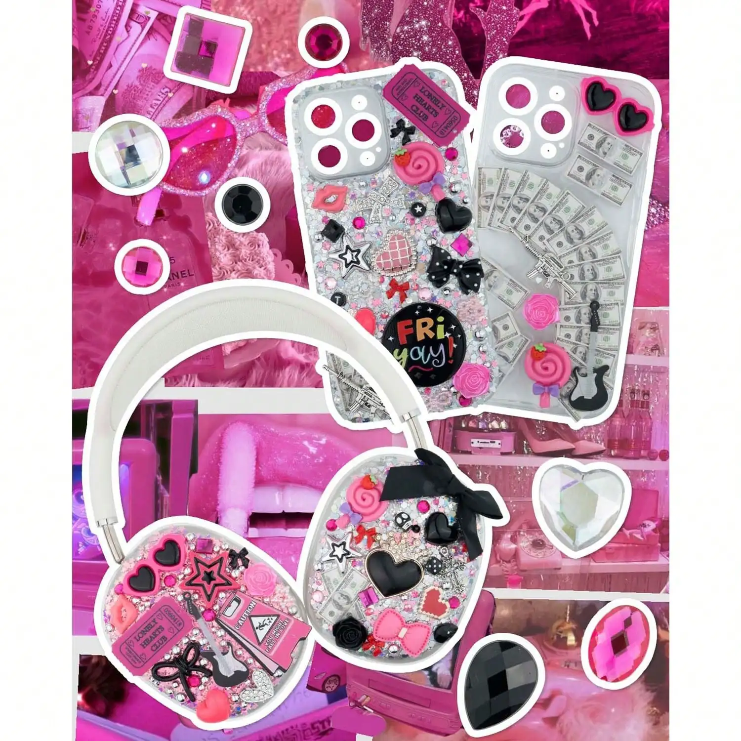 1050 Pcs Junk Phone Case Charm - Phone Cases With Charms 评论和价格