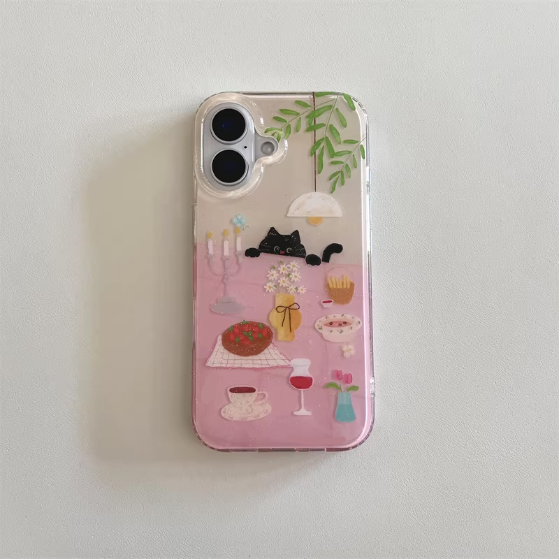 Ins Girl Cute Dining Table Lit - Phone Cases Girly 评论和价格
