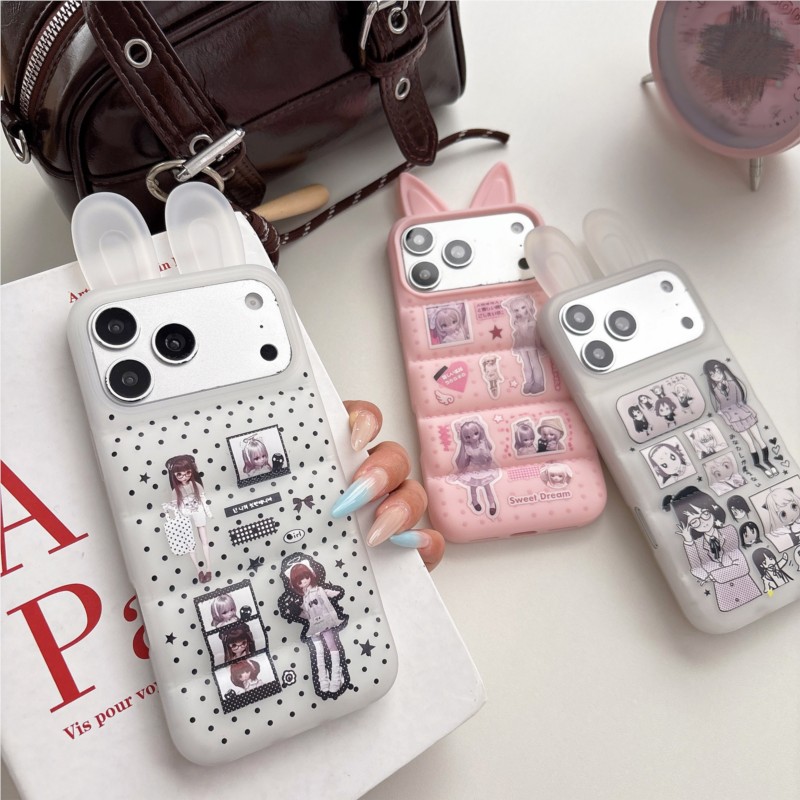 Japanese Y2K Cute Bunny Ear Ph - Phone Cases Girly 评论和价格